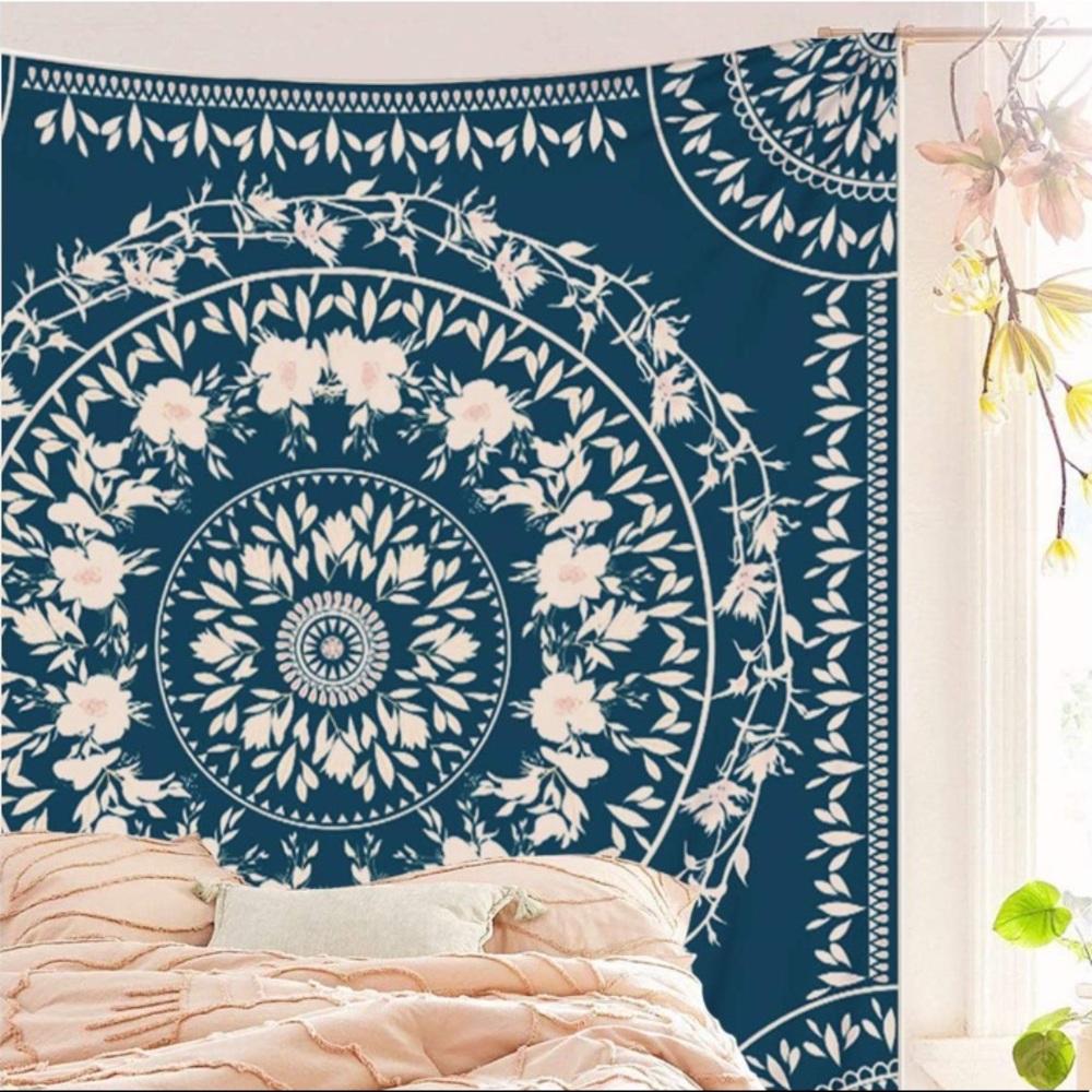 Sunflower Yellow Floral Festival Mandala Tapestry Wall Dorm Boho Cute Decor/Art - Picture 9 of 9